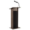 Oklahoma Sound Oklahoma Sound Power Plus Lectern and Rechargeable Battery with Wireless Headset Mic, Ribbonwood M111PLS-RW/LWM-7